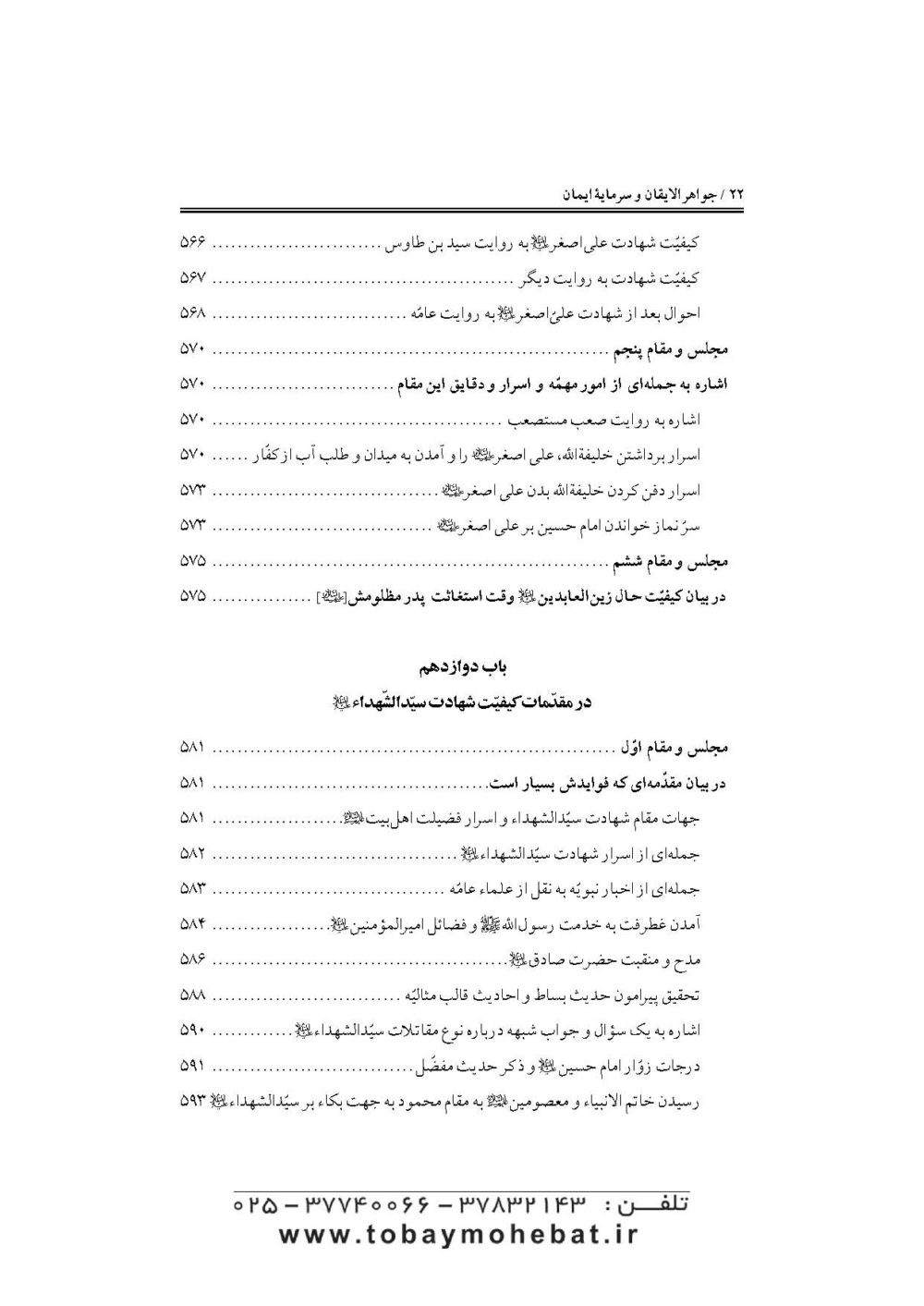 جواهرالایقان و سرمایه ایمان (در مقتل سیدالشهدا حضرت اباعبدالله علیه السلام) - Image 19