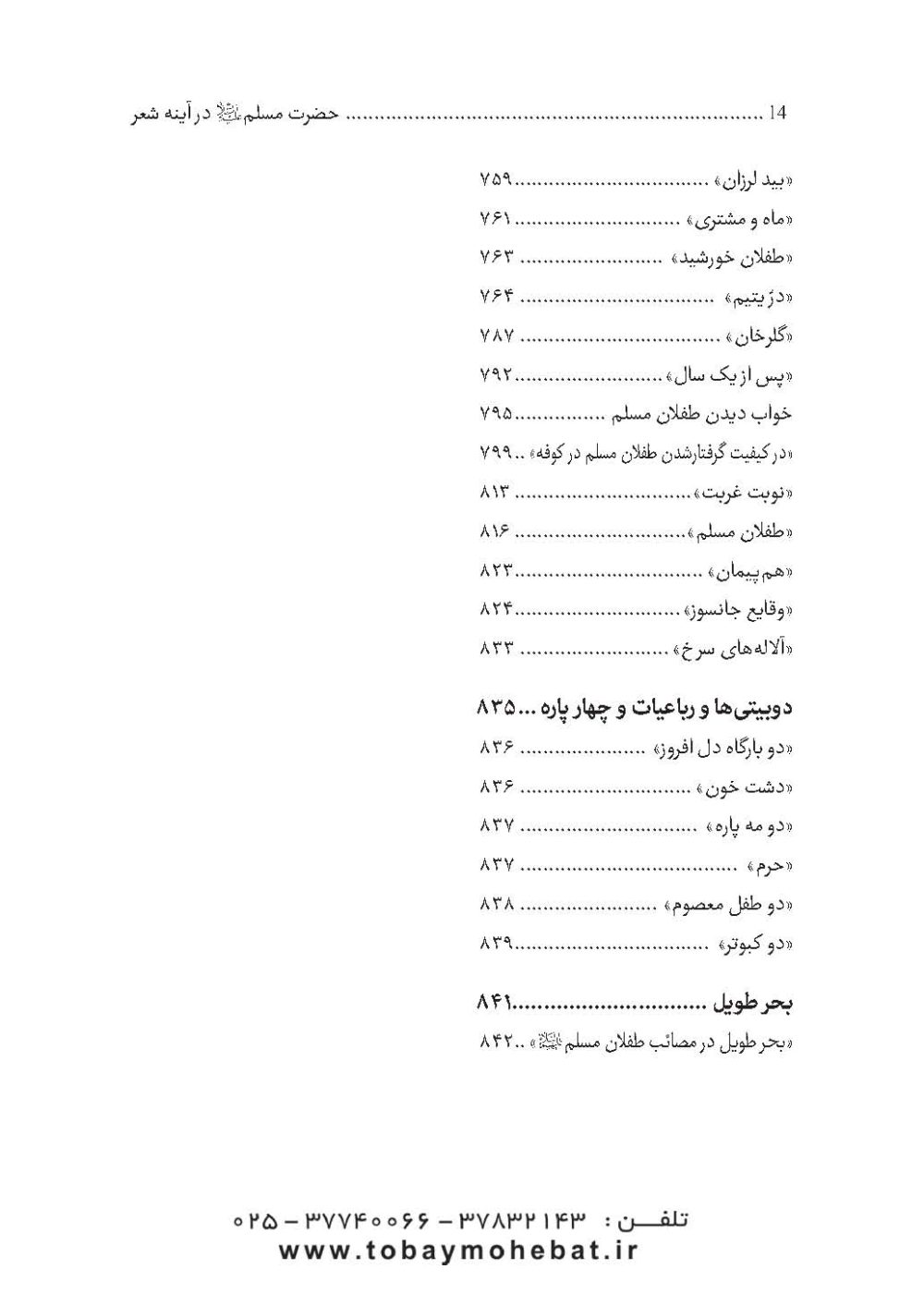 مسلم بن عقیل و فرزندانش علیه السلام (در آینه شعر فارسی) - Image 11