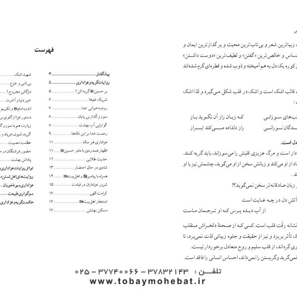 عزای حسینی ( اهمیت و فضیلت عزاداری سیدالشهدا علیه السلام )